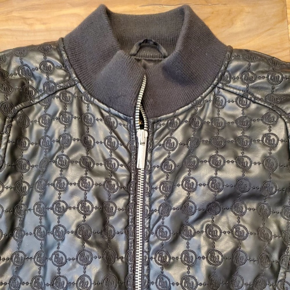 Rocawear Faux Leather Bomber Jacket XL - Picture 2 of 6